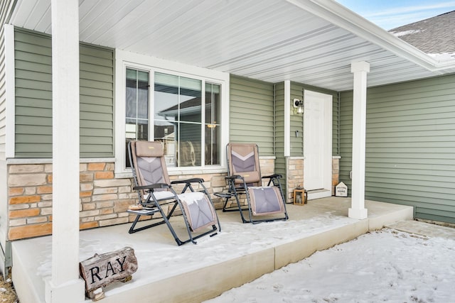 view of patio with covered porch