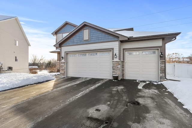 exterior space featuring a garage