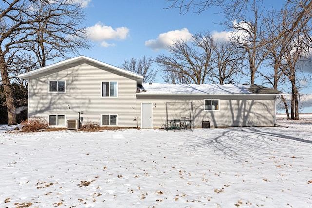 view of snow covered house