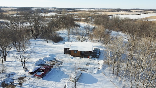 view of snowy aerial view