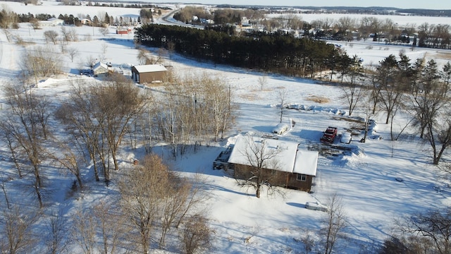 view of snowy aerial view