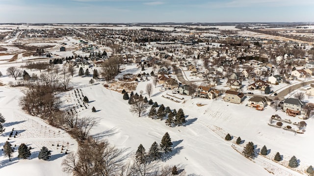 5078 Nicklaus Dr NW, Rochester, MN 55901 - snowy aerial view featuring a residential view
