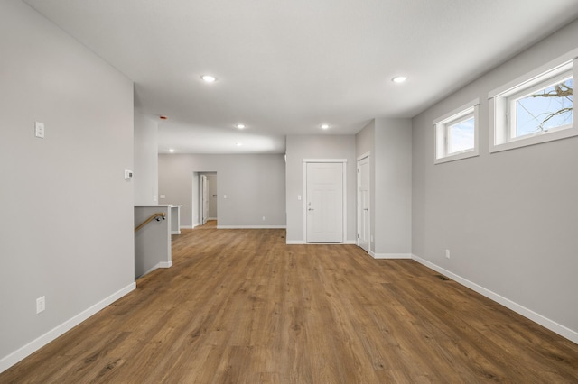 interior space featuring wood-type flooring