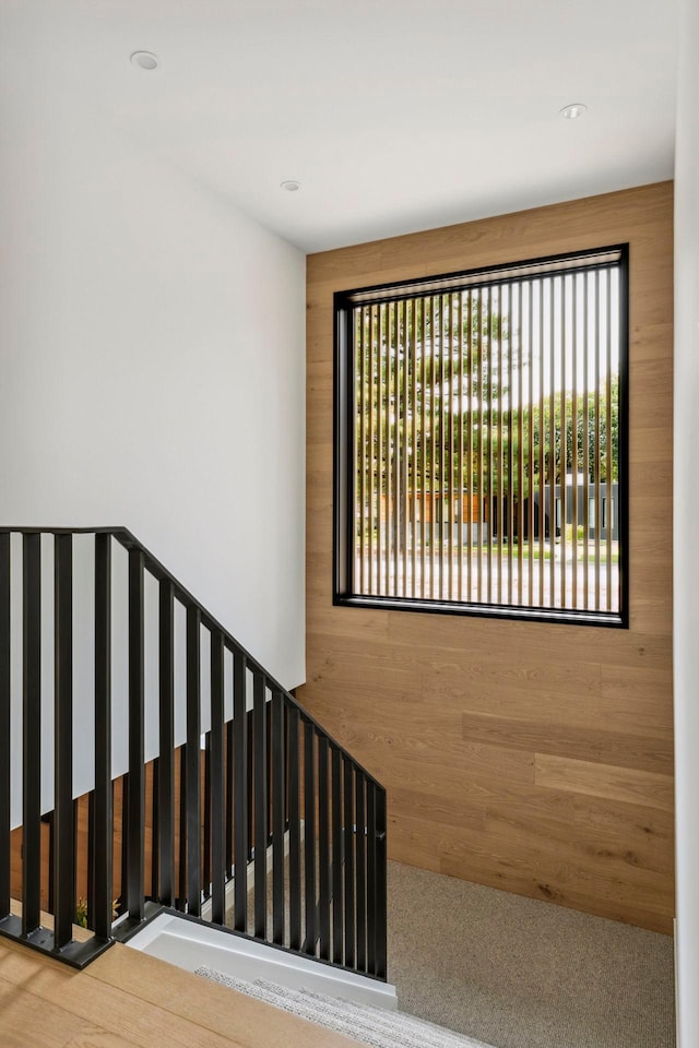 stairs with plenty of natural light