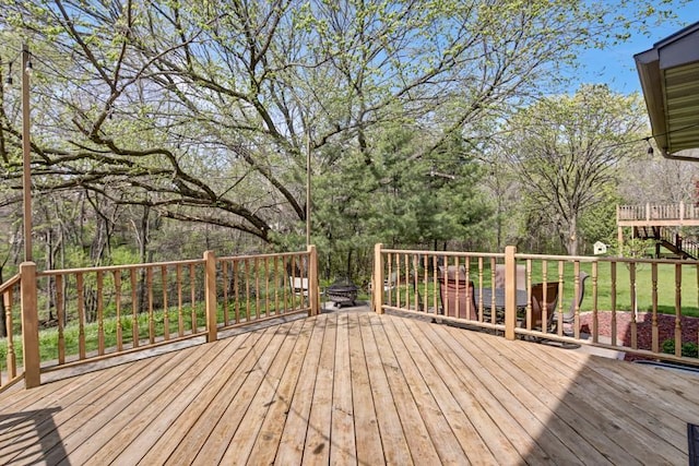 view of wooden terrace