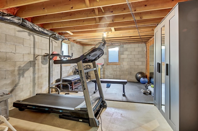 view of workout area