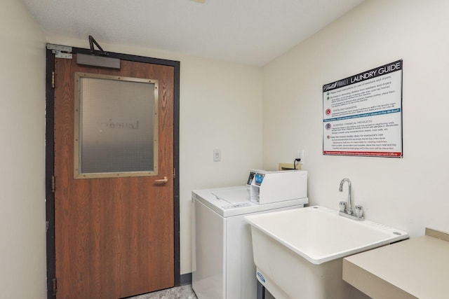 laundry area featuring sink