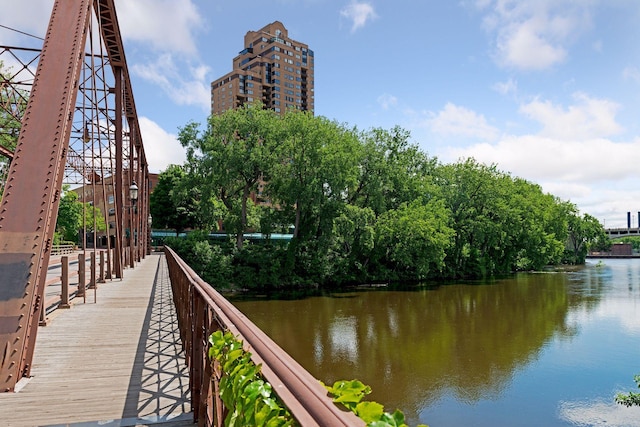 view of property's community featuring a water view