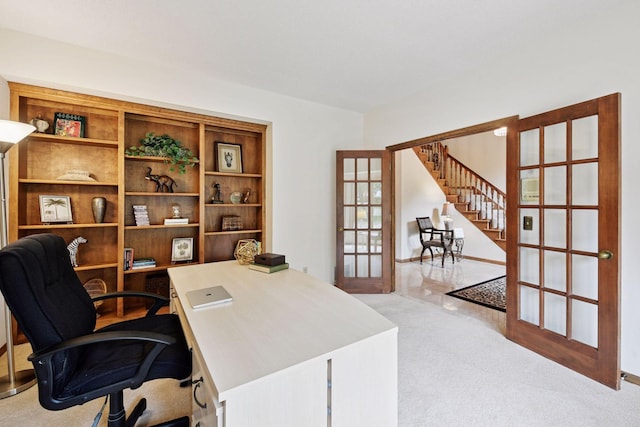 11824 Welters Way, Eden Prairie, MN 55347 - home office featuring carpet and french doors