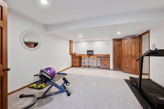 11824 Welters Way, Eden Prairie, MN 55347 - workout room featuring recessed lighting and baseboards