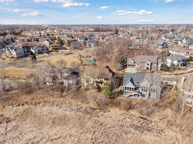 drone / aerial view with a residential view