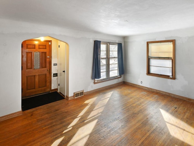 foyer featuring wood-type flooring