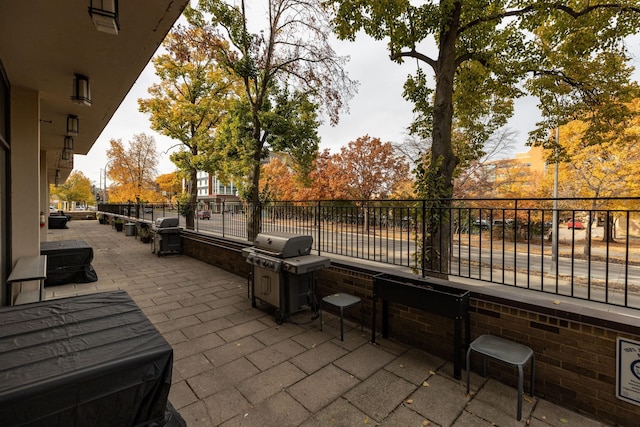 view of patio / terrace with area for grilling