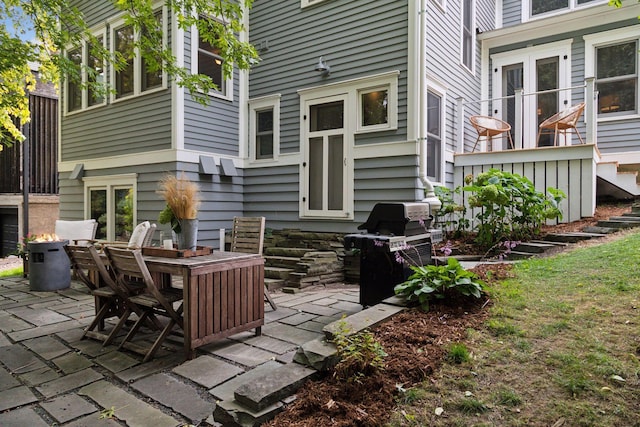 view of patio featuring area for grilling