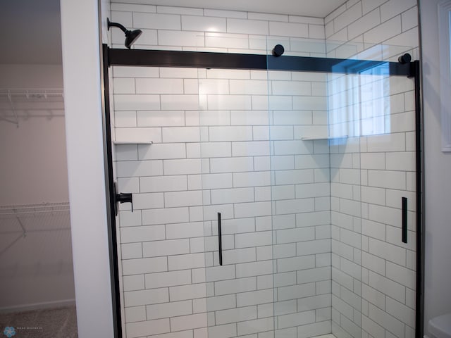 bathroom with walk in shower