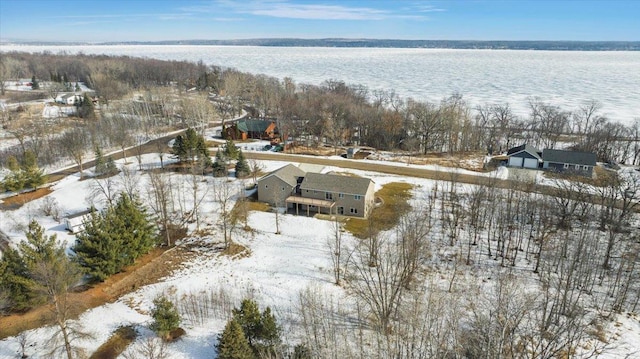 view of snowy aerial view