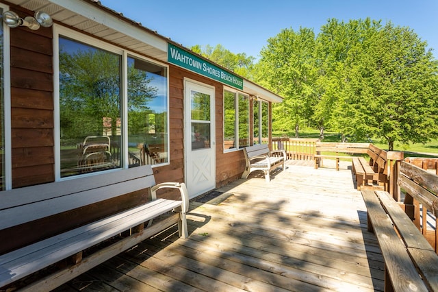 view of wooden deck