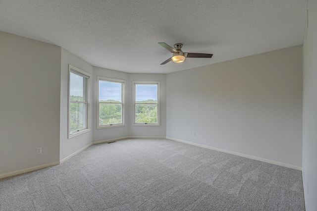 880 Norell Ave N, West Lakeland Twp, MN 55082 - empty room with carpet flooring, a ceiling fan, baseboards, and a textured ceiling