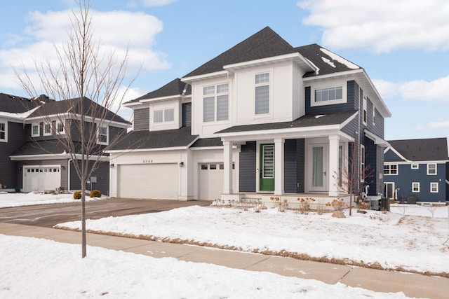 view of front of house featuring a garage