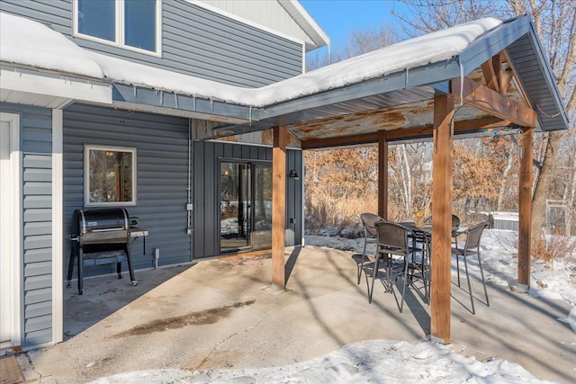 view of patio / terrace with a grill