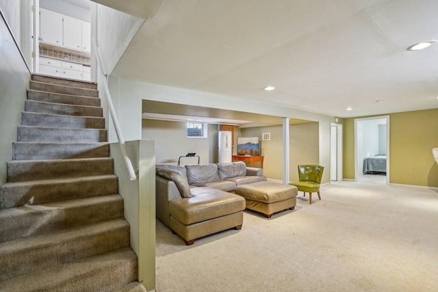 view of carpeted living room