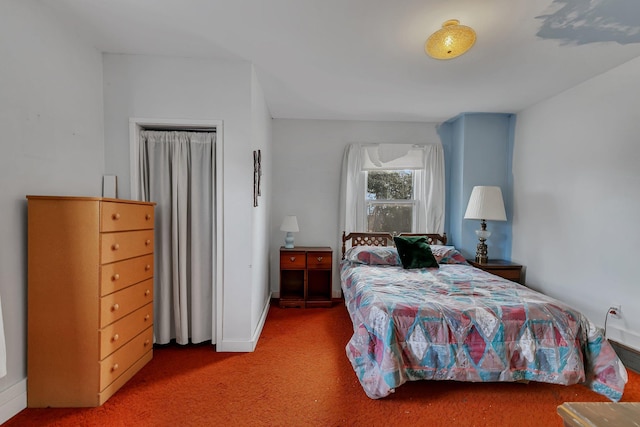 view of carpeted bedroom