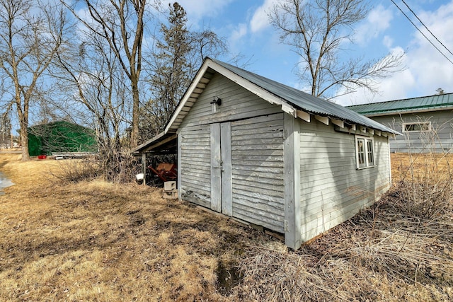 view of shed