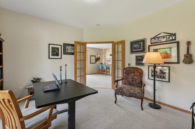 8051 165th St E, Credit River Twp, MN 55372 - carpeted home office featuring french doors and baseboards