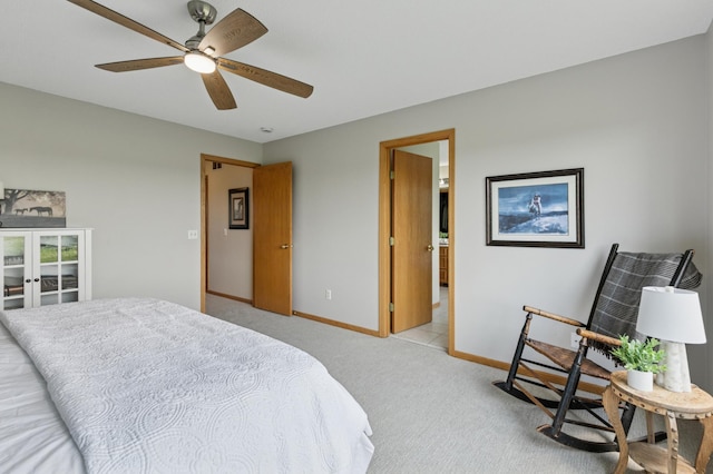 8051 165th St E, Credit River Twp, MN 55372 - bedroom with light carpet and a ceiling fan