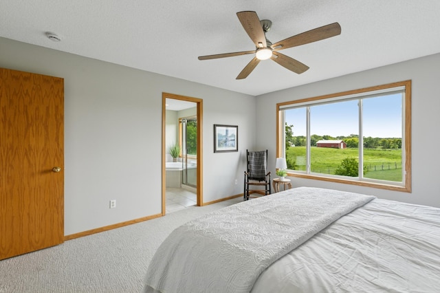8051 165th St E, Credit River Twp, MN 55372 - bedroom featuring carpet floors, ceiling fan, and connected bathroom