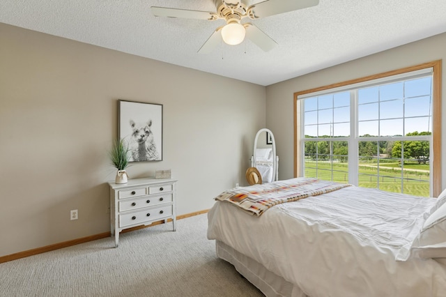 8051 165th St E, Credit River Twp, MN 55372 - bedroom with carpet floors, a textured ceiling, and ceiling fan