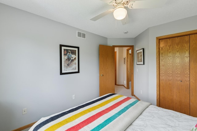 8051 165th St E, Credit River Twp, MN 55372 - bedroom featuring a closet, ceiling fan, and carpet floors