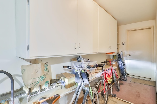 kitchen with white cabinetry