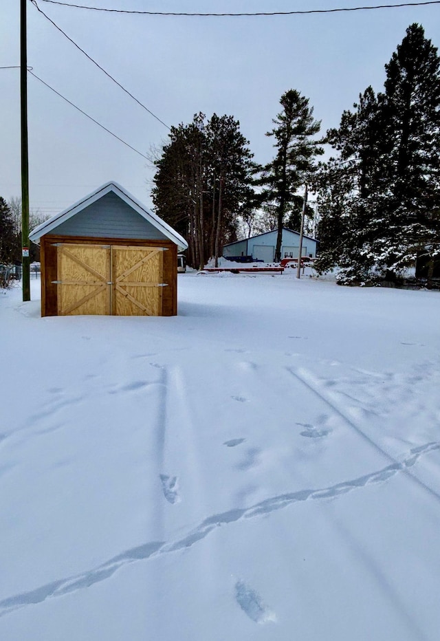 view of snowy yard