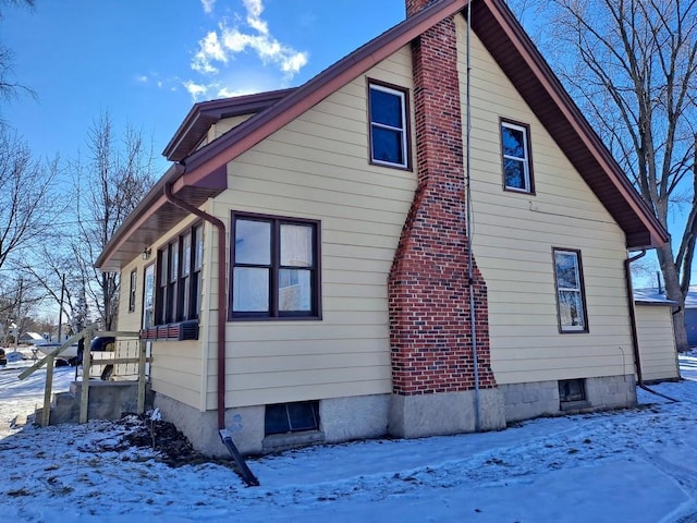 view of snowy exterior