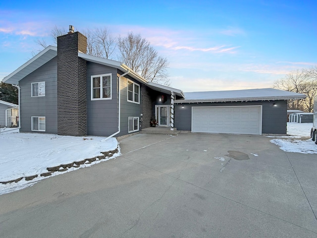 view of front of house featuring a garage