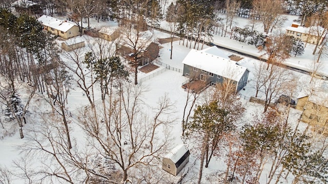 view of snowy aerial view