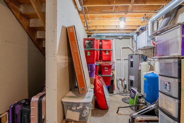 interior space with water heater