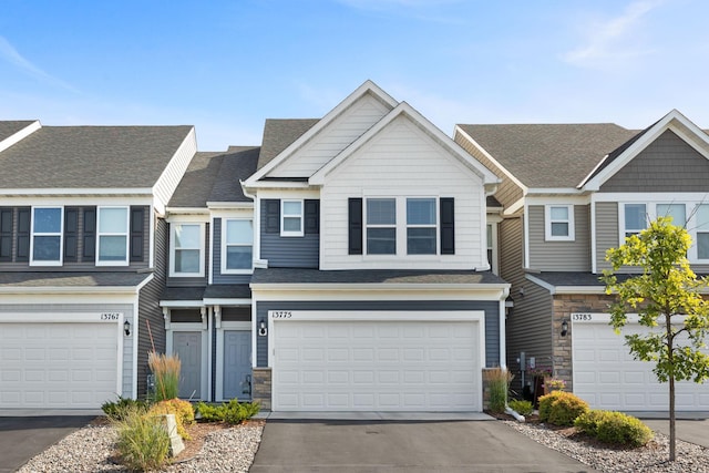 view of property with a garage