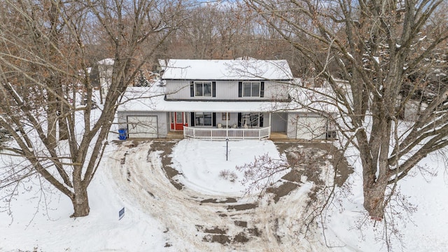 view of front of property with a porch