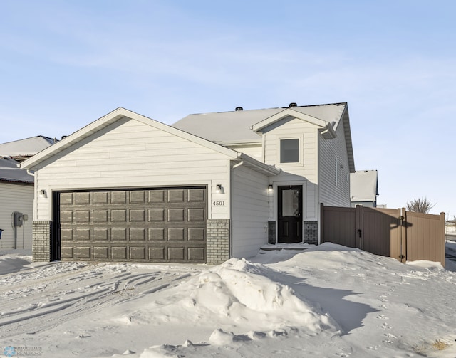 view of front of home featuring a garage