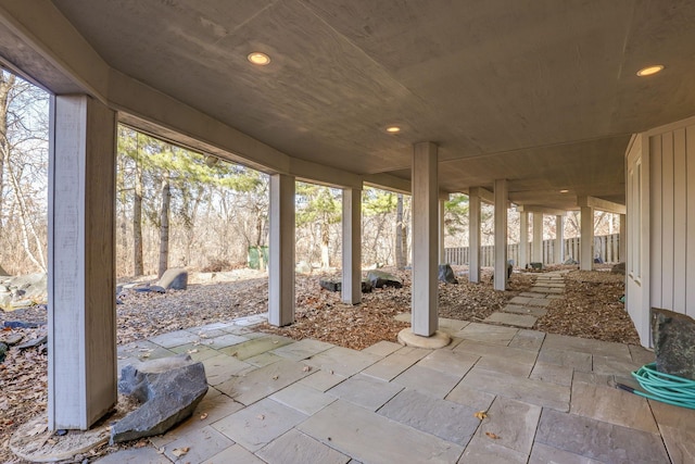 view of patio with fence