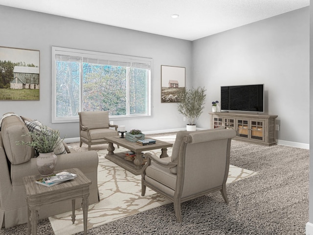 view of carpeted living room