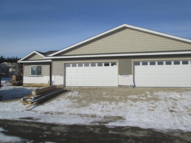 exterior space featuring a garage