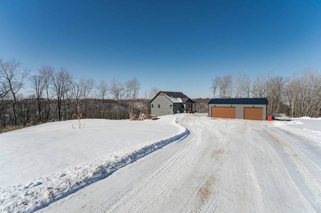 exterior space with dirt driveway