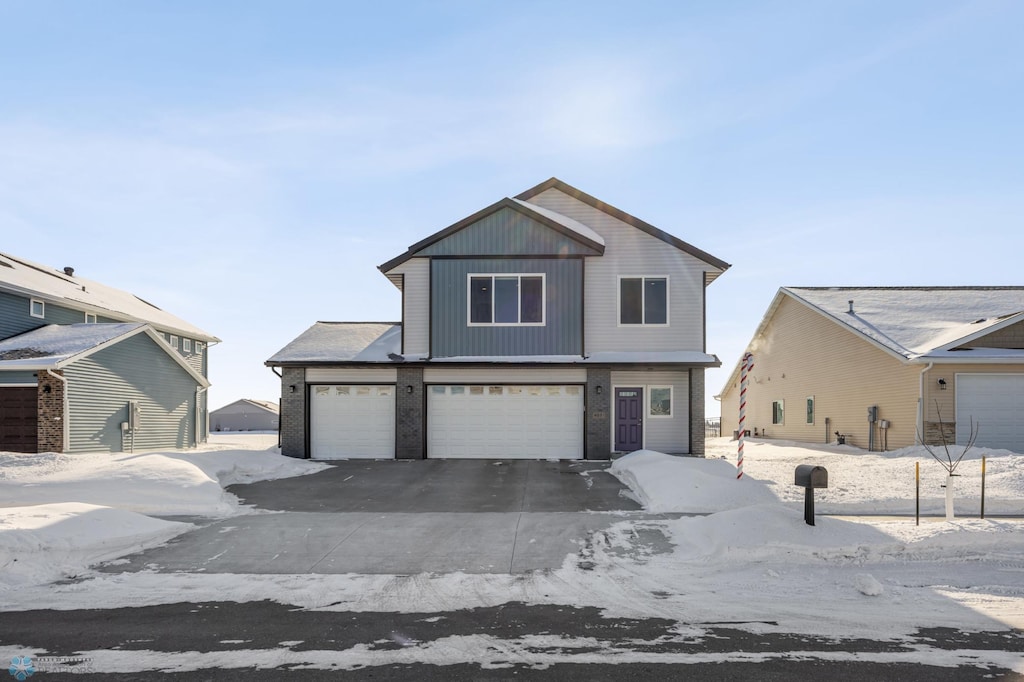 view of property featuring a garage