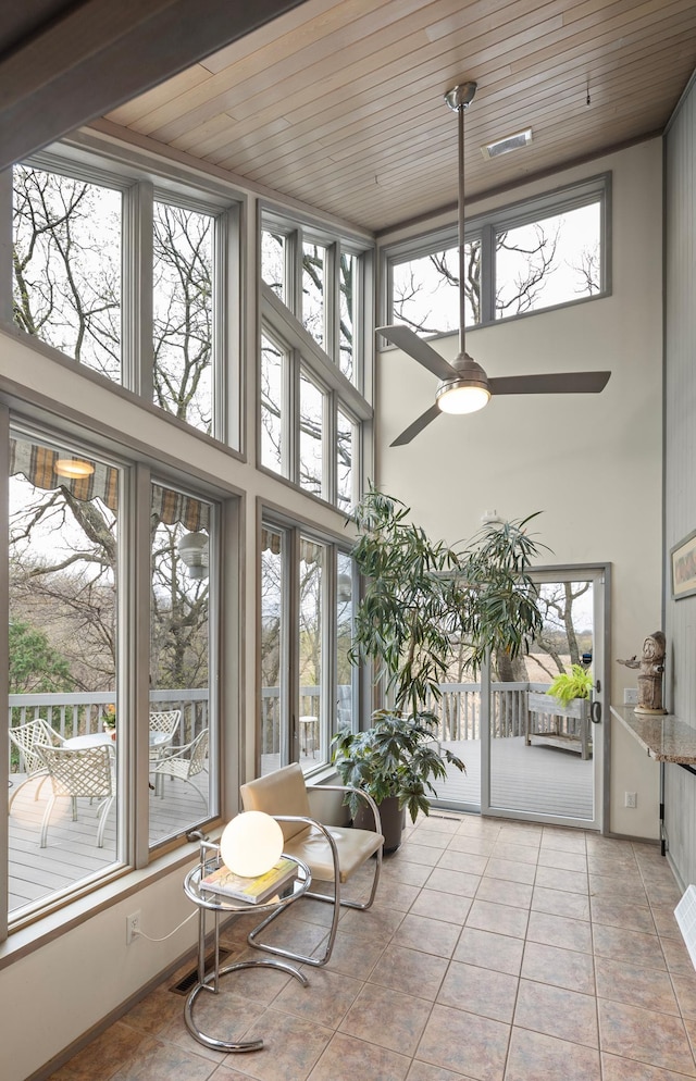 view of sunroom
