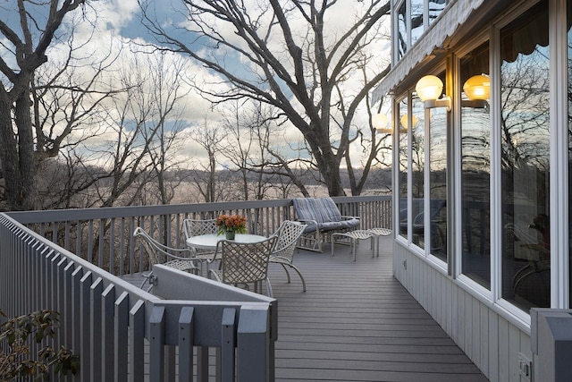 view of wooden terrace