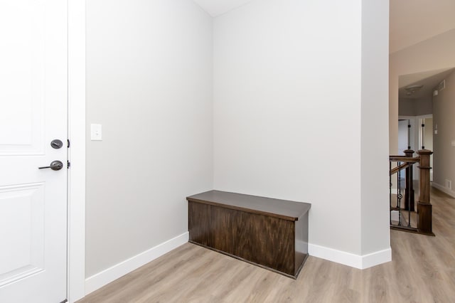 interior space featuring light wood-type flooring