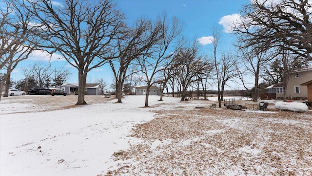 view of snowy yard